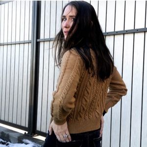 Banana Republic Tan Cable Knit Sweater